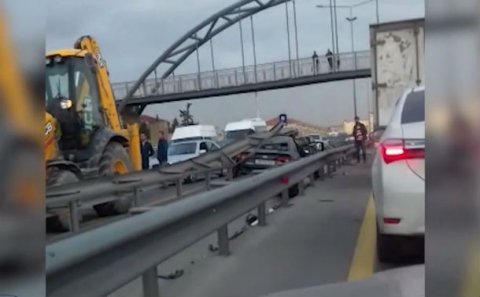 Bakı-Sumqayıt yolunda qəza - Polisin oğlu ÖLDÜ - VİDEO