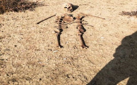 Mikayılın Müşfiqə aid olduğu ehtimal edilən skeletin FOTOSU: Başından iki güllə...