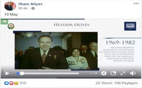 Azərbaycan Prezidenti sosial şəbəkədə “10 May” başlığı ilə videoçarx paylaşıb