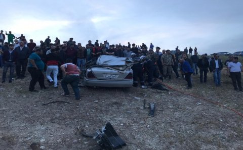 Bakı-Quba yolunda dəhşəli qəza: Əsgər yanından qayıdan 5 nəfər öldü - VİDEO