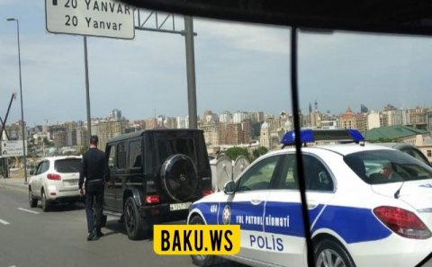 Yol polisi Bakıda plyonkalı 