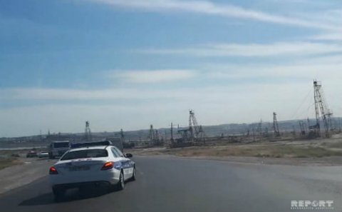 Bakıda yol polisi qaydanı pozaraq təhlükə yaradıb - VİDEO