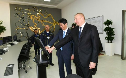 Prezident “Şimal-2” elektrik stansiyasının açılışında - FOTO 