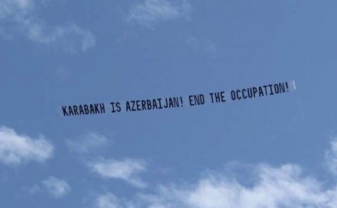 Paşinyana qarşı “Qarabağ Azərbaycanındır!“ şüarını daşıyan təyyarələr qaldırılıb - ABŞ-da + VİDEO