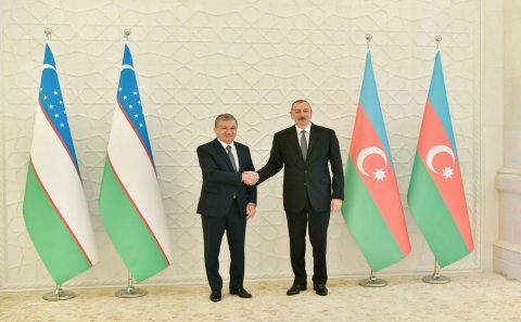 Azərbaycan və Özbəkistan prezidentlərinin görüşü olub – FOTO