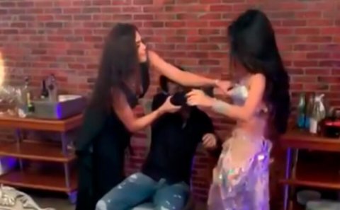 Pərvin Abıyevanın polis sevgilisi ilə daha bir ŞOK GÖRÜNTÜSÜ YAYILDI - VİDEO