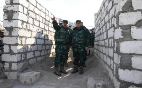 Məhərrəm Əliyev Elçin Quliyevlə birgə Ermənistanla sərhəddə — FOTOLAR