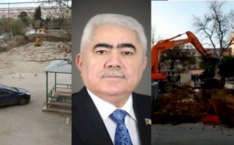 Biznesmen deputatın şirkəti ilə sakinlər arasında qarşıdurma — VİDEO