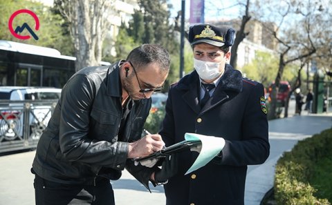 Küçəyə səbəbsiz çıxanlar 100 manat cərimə edildi (FOTOLAR)