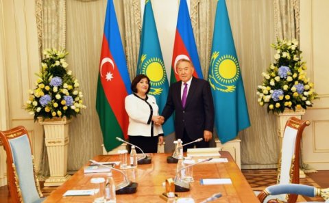 Milli Məclisin sədri Sahibə Qafarova Nursultan Nazarbayev ilə görüşüb