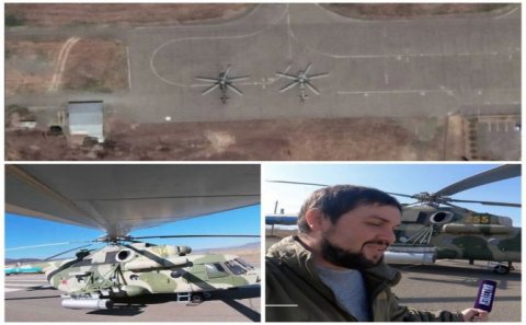 Xocalı aeroportunda Rusiyanın “Mi-17” hücum helikopterləri görüntüləndi...-FOTO 