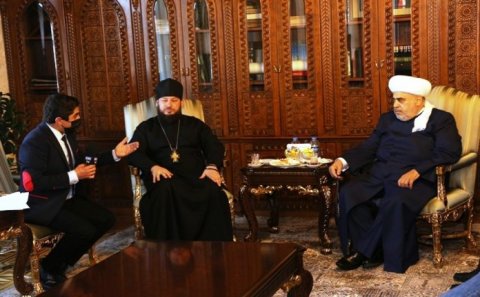 Şeyxülislam Fransanın ERE TV-nin jurnalistləri ilə görüşüb – FOTO