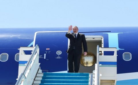 Prezident İlham Əliyev Türkiyəyə yola düşüb
