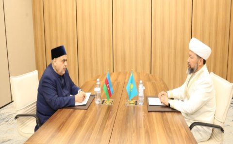Azərbaycanla Qazaxıstan arasında dini sahədə əməkdaşlığın artırılması müzakirə edilib