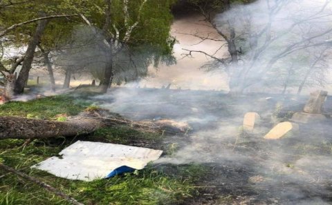 Rusiya ordusu yəhudi məzarlığını da raketlə vurdu...-FOTOLAR