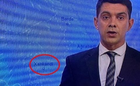 Ermənistan televiziyasında Xankəndi mesajı - FOTO