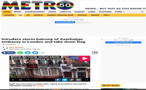 Azərbaycanın Londondakı səfirliyinə hücuma görə 8 nəfər saxlanılıb