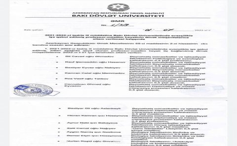 BAŞ NAZİRİN MÜAVİNİ, SABİQ NAZİR, DEPUTATLAR BDU-dan UZAQLAŞDIRILDI - Universitetdən açıqlama