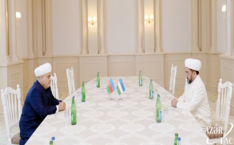 Qafqaz Müsəlmanları İdarəsinin sədri Özbəkistan müftisi ilə görüşüb