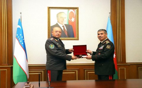 Zakir Həsənov özbəkistanlı həmkarı ilə əməkdaşlıq planı imzaladı - FOTO