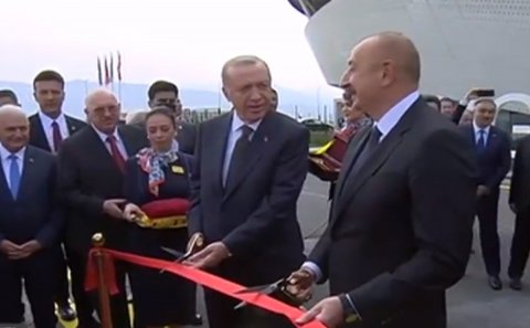 Azərbaycan və Türkiyə prezidentləri Zəngilan aeroportunun açılışını edib