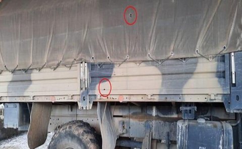 Ermənilər təminat daşıyan texnikamızı atəşə tutdu