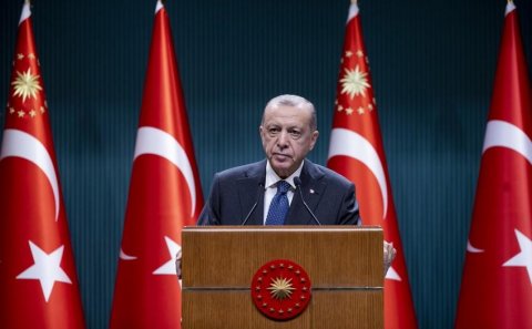 Ərdoğan YAP-ın 30 illik yubileyi münasibətilə İlham Əliyevi təbrik edib
