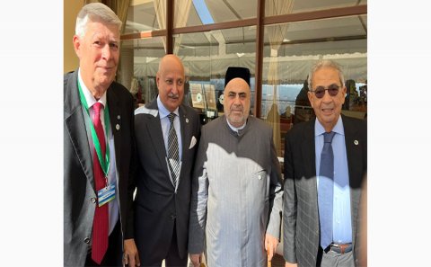 Şeyxülislam Allahşükür Paşazadə Fəs şəhərində keçirilən Qlobal Forum çərçivəsində görüşlər keçirib