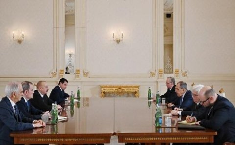 İlham Əliyev Lavrovu qəbul etdi