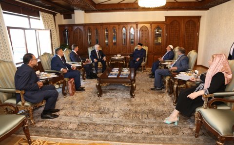  Şeyxülislam Allahşükür Paşazadə Rusiyanın ölkəmizdəki səfiri Mixail Boçarnikovu  qəbul edib