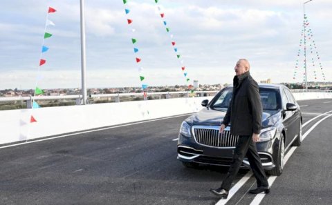 Prezident Böyükşor-Pirşağı yeni avtomobil yolunun açılışında - FOTOLAR